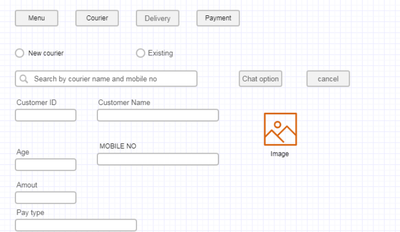 User Interface Diagram: Payment Method